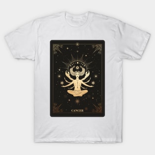 Cancer Zodiac Sign Metallic T-Shirt